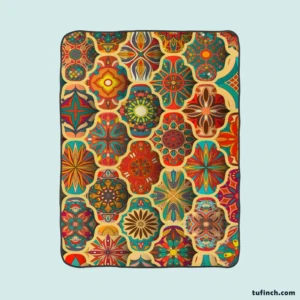 Moroccan Royal Prints Fleece Blanket 1