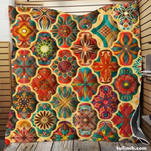 Moroccan Royal Prints Quilt Blanket