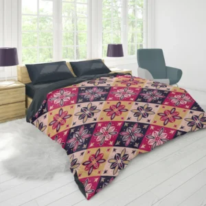 Moroccan Style Floral Pattern Duvet Cover 1