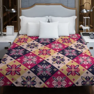 Moroccan Style Floral Pattern Duvet Cover