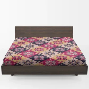 Moroccan Style Floral Pattern Fitted Sheet 1