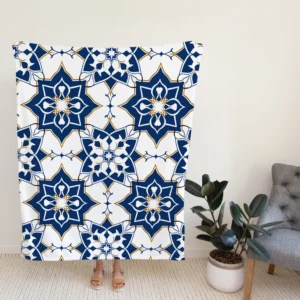 Moroccan Traditional Design Fleece Blanket