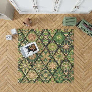 Moroccan Whild Green Pattern Rug