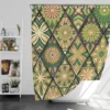 Moroccan Whild Green Pattern Shower Curtain