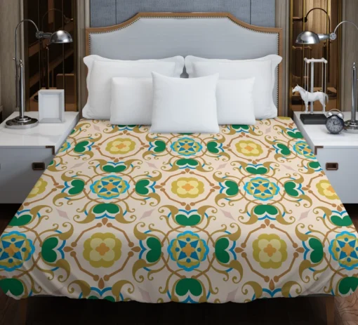 Morocco Yellow Green Nature Pattern Duvet Cover