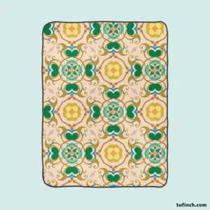 Morocco Yellow Green Nature Pattern Fleece Blanket 1