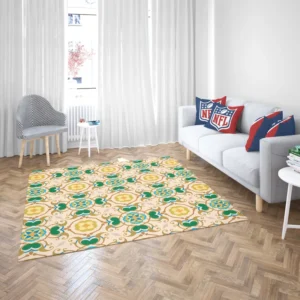 Morocco Yellow Green Nature Pattern Rug 2