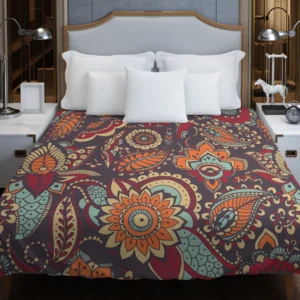 Motley Oriental Paisley Design Duvet Cover