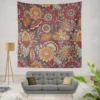 Motley Oriental Paisley Design Wall Tapestry