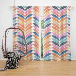 Multi Chevron Petal Zigzag Curtain