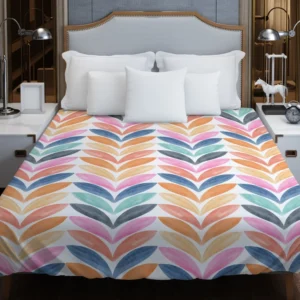 Multi Chevron Petal Zigzag Duvet Cover