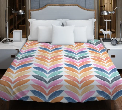 Multi Chevron Petal Zigzag Duvet Cover