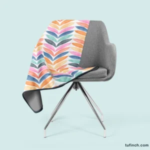 Multi Chevron Petal Zigzag Fleece Blanket 2