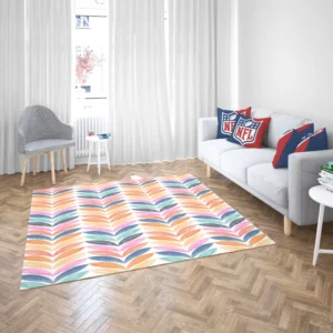 Multi Chevron Petal Zigzag Rug 2