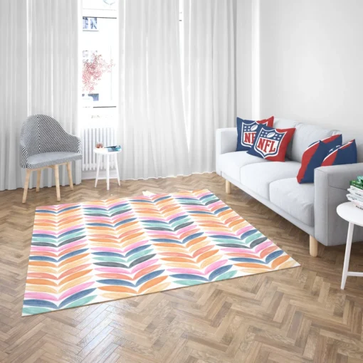 Multi Chevron Petal Zigzag Rug 2