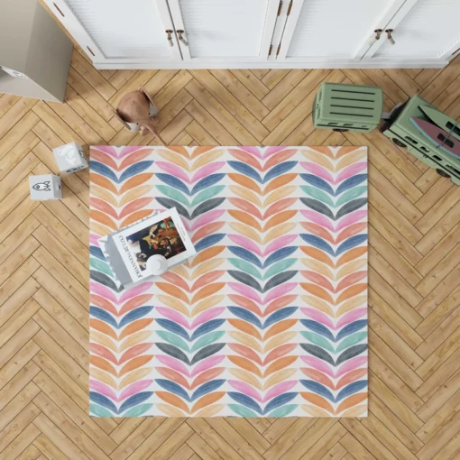 Multi Chevron Petal Zigzag Rug