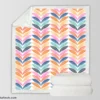 Multi Chevron Petal Zigzag Sherpa Fleece Blanket