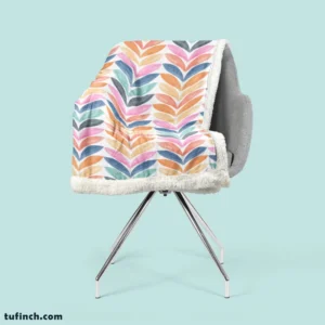 Multi Chevron Petal Zigzag Sherpa Fleece Blanket 2