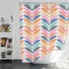 Multi Chevron Petal Zigzag Shower Curtain