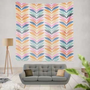 Multi Chevron Petal Zigzag Wall Tapestry