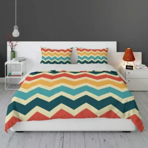 Multi Colored Zigzag Desing Bedding Set 1