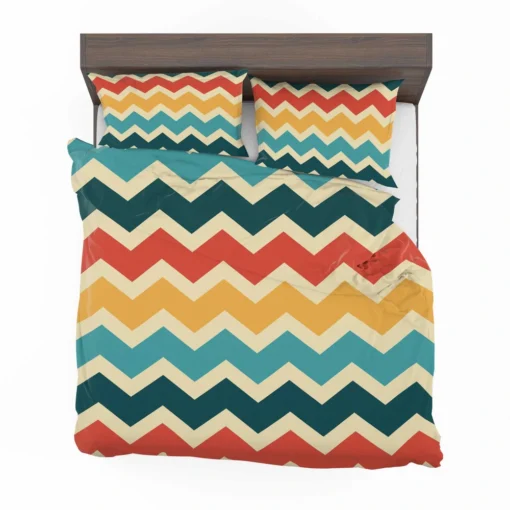 Multi Colored Zigzag Desing Bedding Set 2