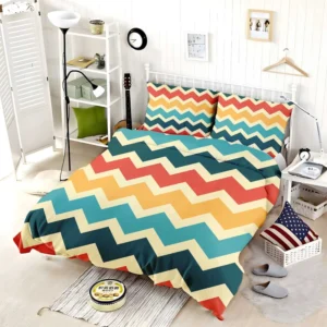 Multi Colored Zigzag Desing Bedding Set