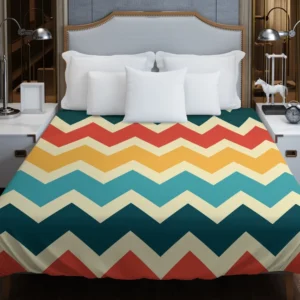 Multi Colored Zigzag Desing Duvet Cover