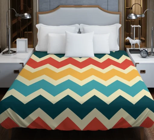 Multi Colored Zigzag Desing Duvet Cover