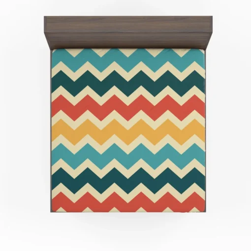 Multi Colored Zigzag Desing Fitted Sheet