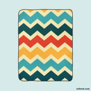 Multi Colored Zigzag Desing Fleece Blanket 1