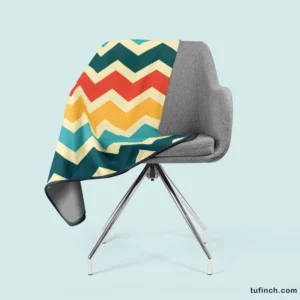 Multi Colored Zigzag Desing Fleece Blanket 2