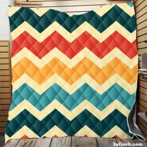 Multi Colored Zigzag Desing Quilt Blanket