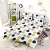 Multi Spots Gold Silver Black Polka Design Bedding Set