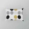 Multi Spots Gold Silver Black Polka Design Pillow Case