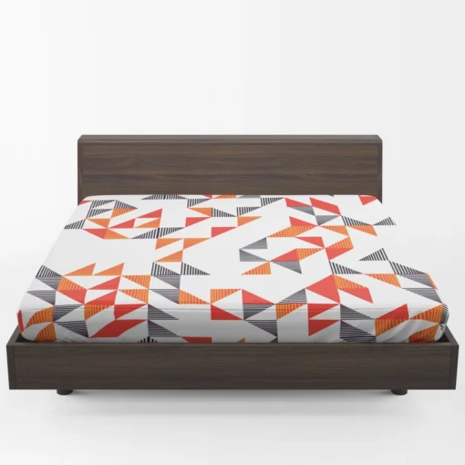 Multicolor Geometric Triangle Fitted Sheet 1