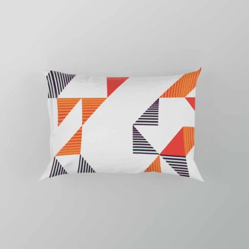 Multicolor Geometric Triangle Pillow Case