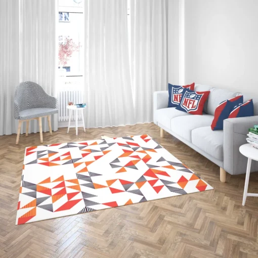 Multicolor Geometric Triangle Rug 2