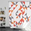 Multicolor Geometric Triangle Shower Curtain