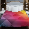 Multicolored Diamond Polygon Duvet Cover