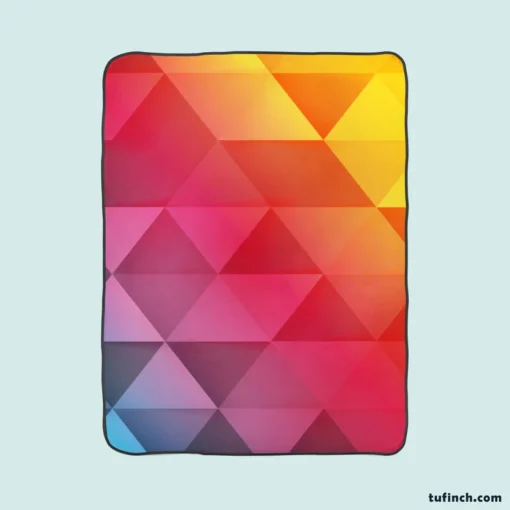 Multicolored Diamond Polygon Fleece Blanket 1