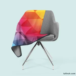 Multicolored Diamond Polygon Fleece Blanket 2