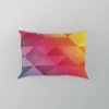 Multicolored Diamond Polygon Pillow Case