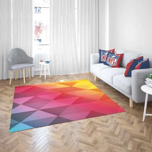 Multicolored Diamond Polygon Rug 2