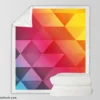 Multicolored Diamond Polygon Sherpa Fleece Blanket