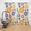 Multicolored Floral Design Curtain