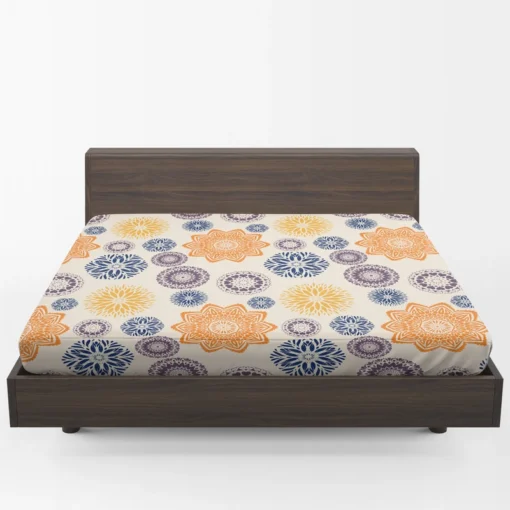 Multicolored Floral Design Fitted Sheet 1