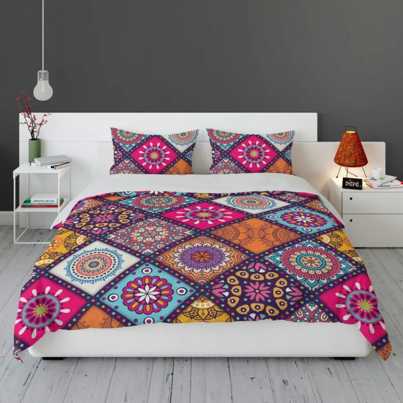 Multicolored Mandala Design Bedding Set 1