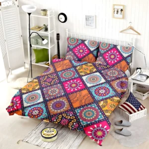 Multicolored Mandala Design Bedding Set