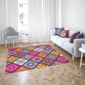 Multicolored Mandala Design Rug 2